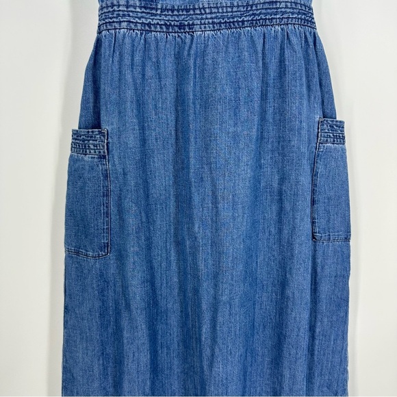 Madewell Blue Denim Midi Dress - Picture 5 of 10